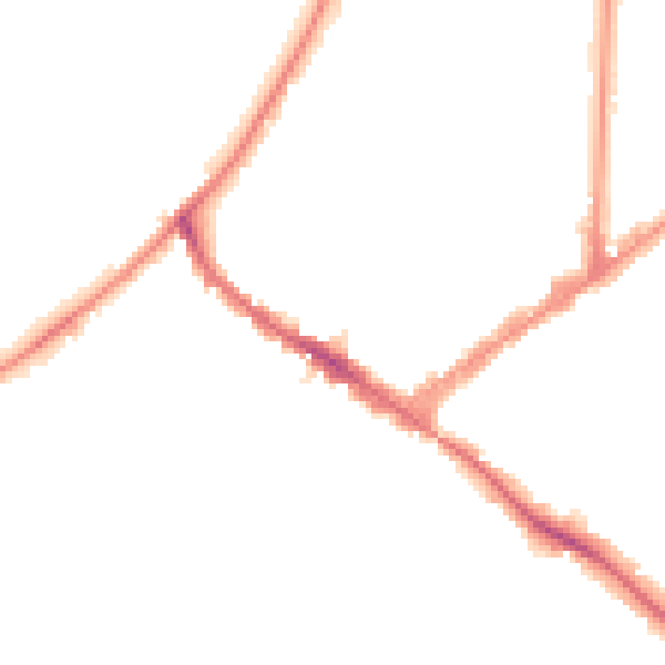 Night-time road noise heatmap for KT6 4AA