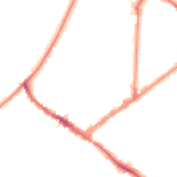Night-time road noise heatmap for KT6 4AE