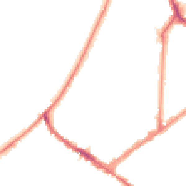 Night-time road noise heatmap for KT6 4AH