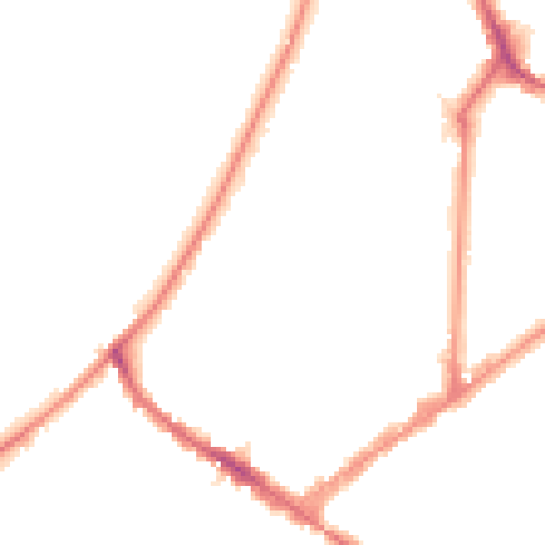 Night-time road noise heatmap for KT6 4AJ