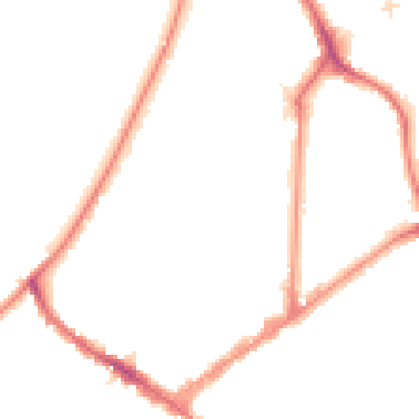 Night-time road noise heatmap for KT6 4AP