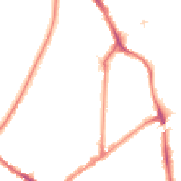 Night-time road noise heatmap for KT6 4AU