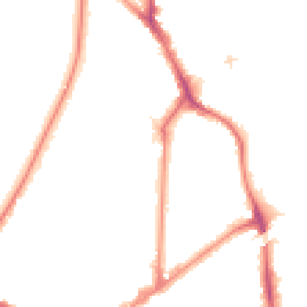Night-time road noise heatmap for KT6 4AX