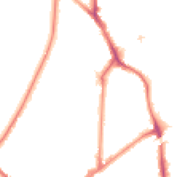 Night-time road noise heatmap for KT6 4AZ