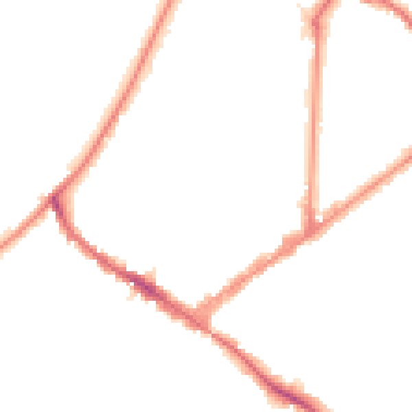 Night-time road noise heatmap for KT6 4BQ