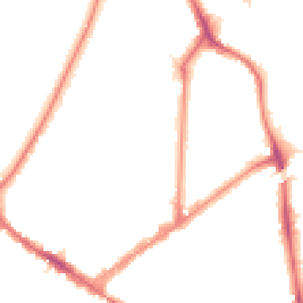 Night-time road noise heatmap for KT6 4BW