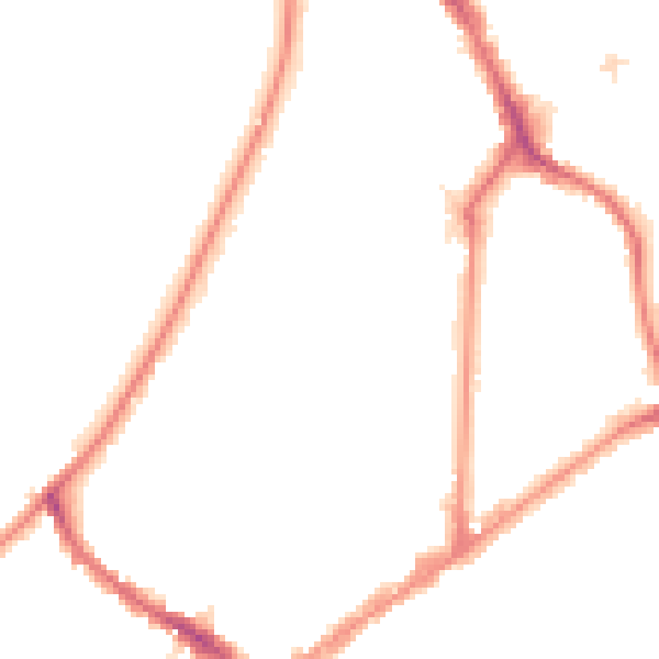 Night-time road noise heatmap for KT6 4DA