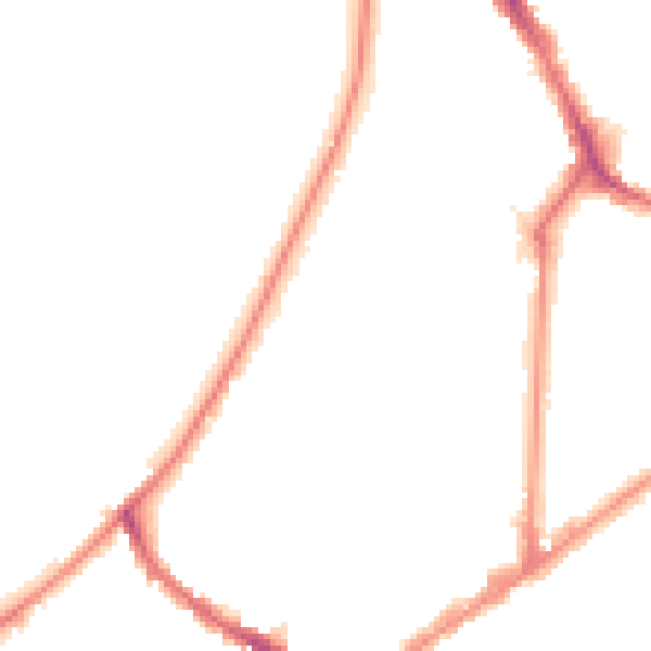 Night-time road noise heatmap for KT6 4DD