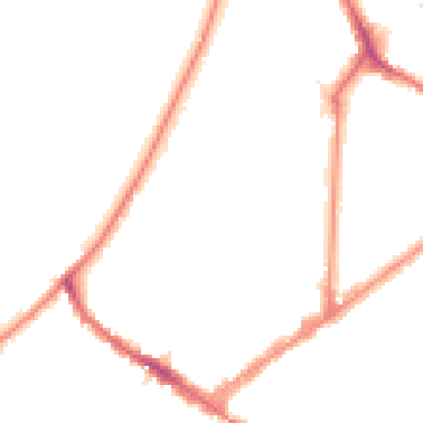Night-time road noise heatmap for KT6 4DE