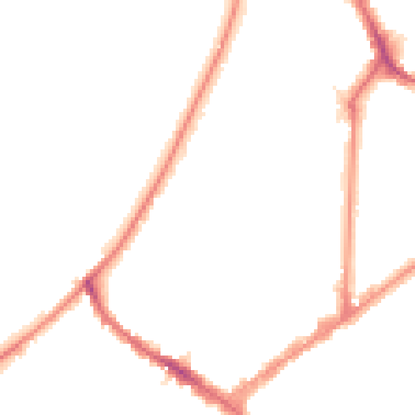 Night-time road noise heatmap for KT6 4DF