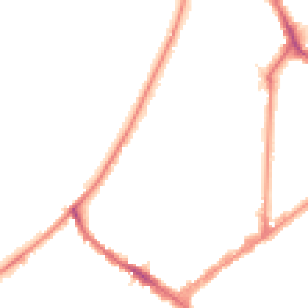 Night-time road noise heatmap for KT6 4DG