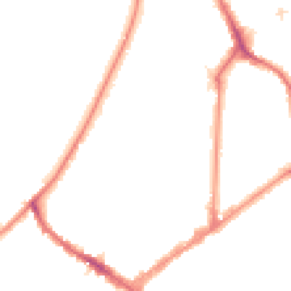Night-time road noise heatmap for KT6 4DL