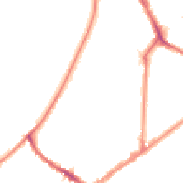 Night-time road noise heatmap for KT6 4DQ