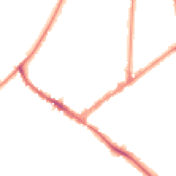 Night-time road noise heatmap for KT6 4DS