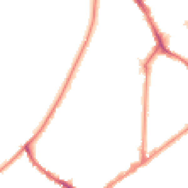 Night-time road noise heatmap for KT6 4DW