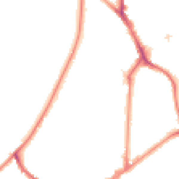 Night-time road noise heatmap for KT6 4HB