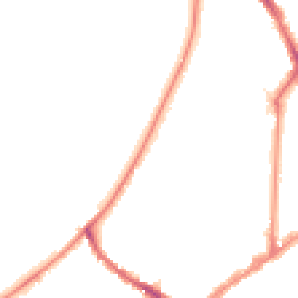 Night-time road noise heatmap for KT6 4HW