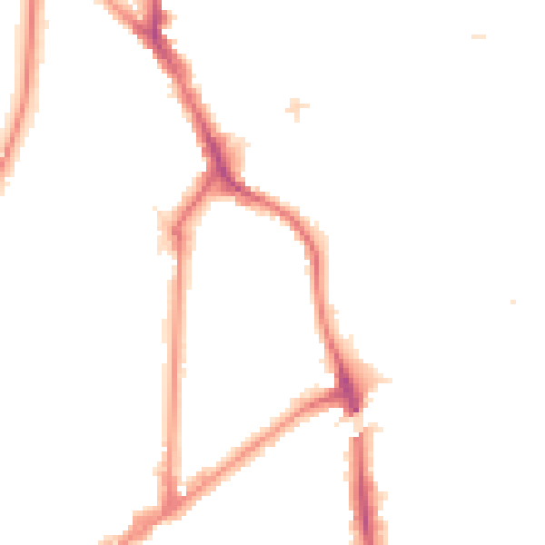 Night-time road noise heatmap for KT6 4SW
