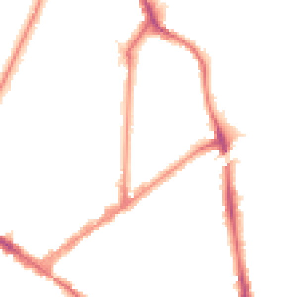 Night-time road noise heatmap for KT6 4SY