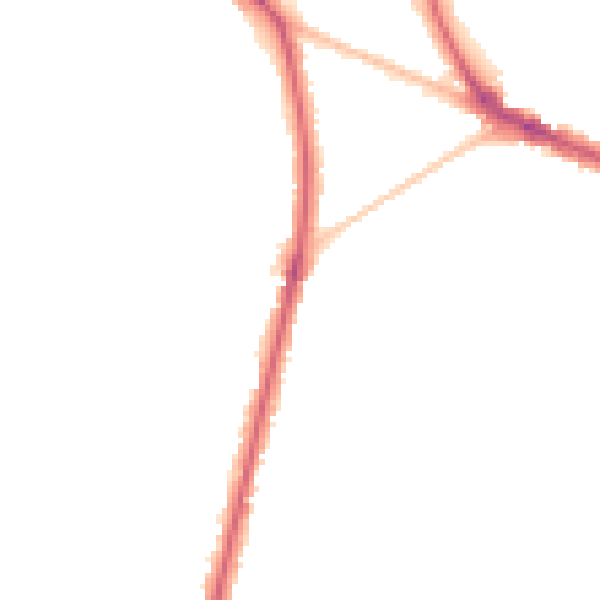 Night-time road noise heatmap for KT6 5AB