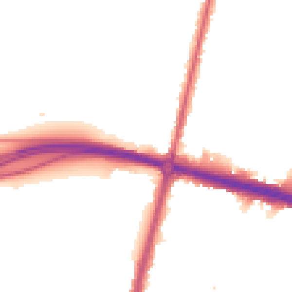 Night-time road noise heatmap for KT6 5AU