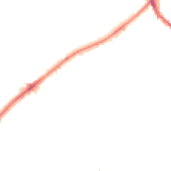 Night-time road noise heatmap for KT6 5AZ