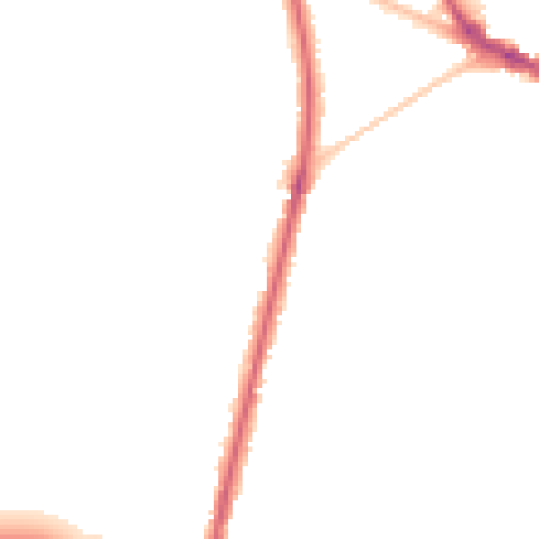 Night-time road noise heatmap for KT6 5BQ