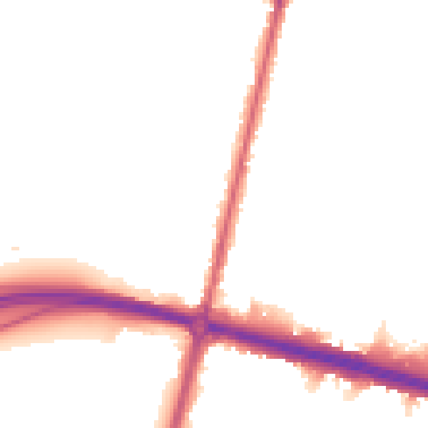 Night-time road noise heatmap for KT6 5DF