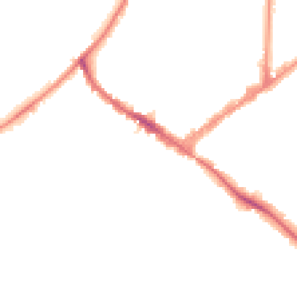 Night-time road noise heatmap for KT6 5NY