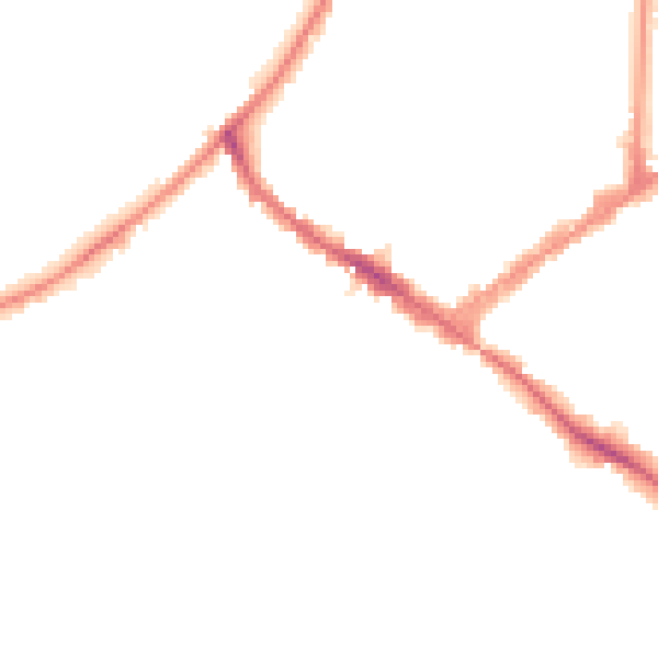 Night-time road noise heatmap for KT6 5PN