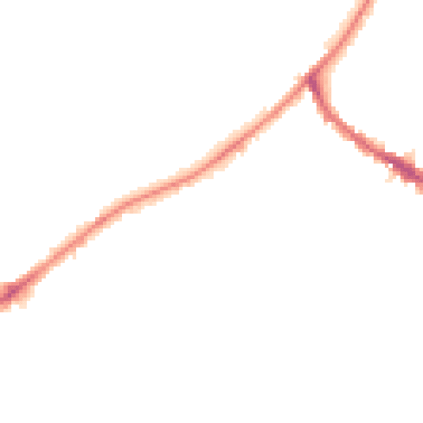 Night-time road noise heatmap for KT6 5PY