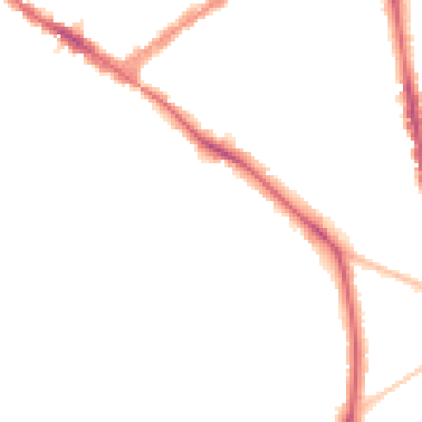 Night-time road noise heatmap for KT6 6QD