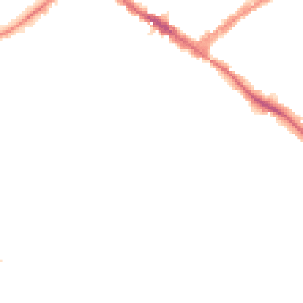 Night-time road noise heatmap for KT6 6SB