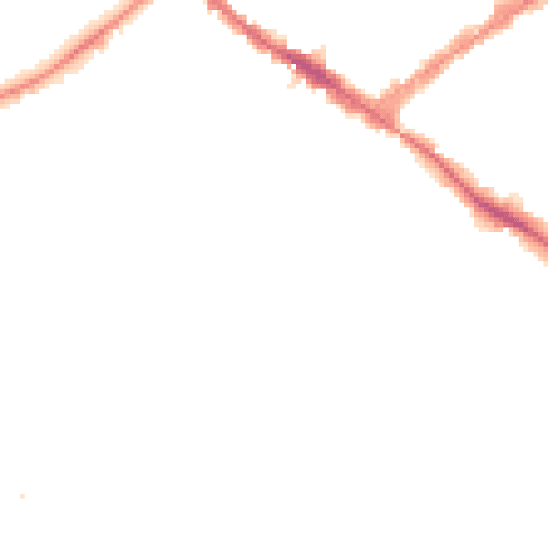 Night-time road noise heatmap for KT6 6SH