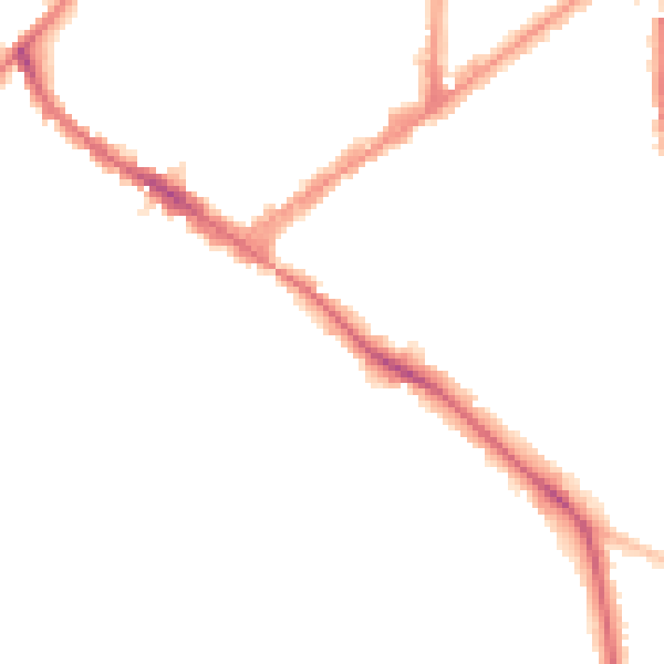 Night-time road noise heatmap for KT6 6SQ