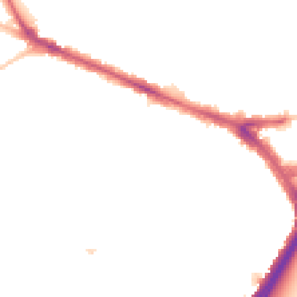 Night-time road noise heatmap for KT6 7BP