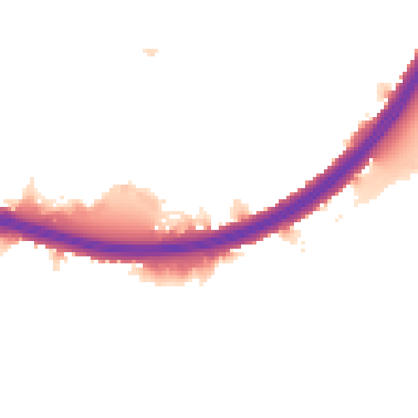 Night-time road noise heatmap for KT6 7PG