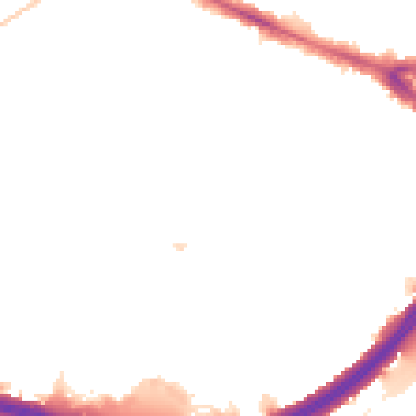 Night-time road noise heatmap for KT6 7RQ
