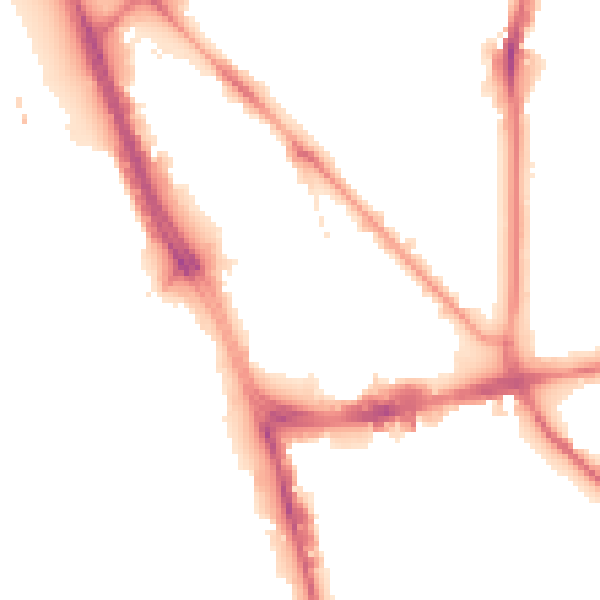 Night-time road noise heatmap for L1 0AZ