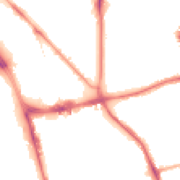 Night-time road noise heatmap for L1 0DU