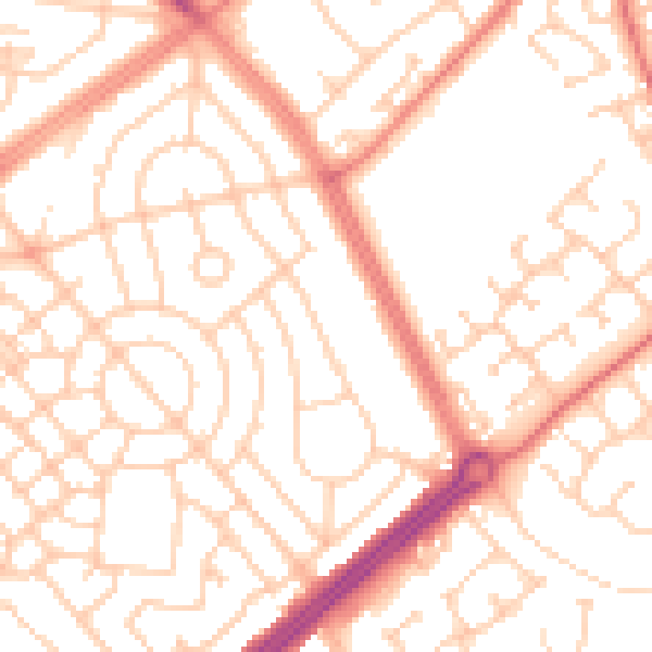 Daytime road noise heatmap for L11 2TN