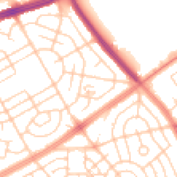 Daytime road noise heatmap for L11 3EL