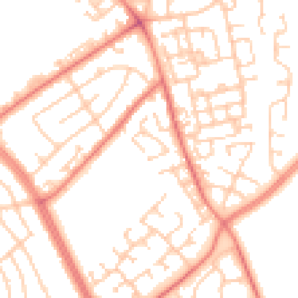 Daytime road noise heatmap for L11 4UD