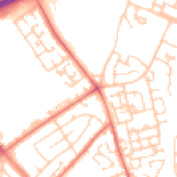 Daytime road noise heatmap for L11 9AX