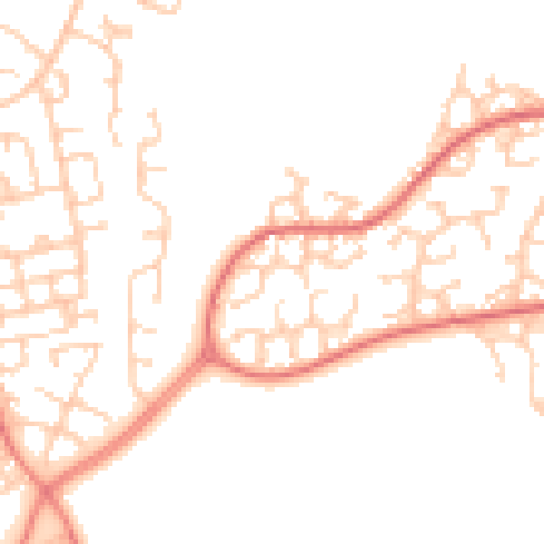 Daytime road noise heatmap for L12 0AW