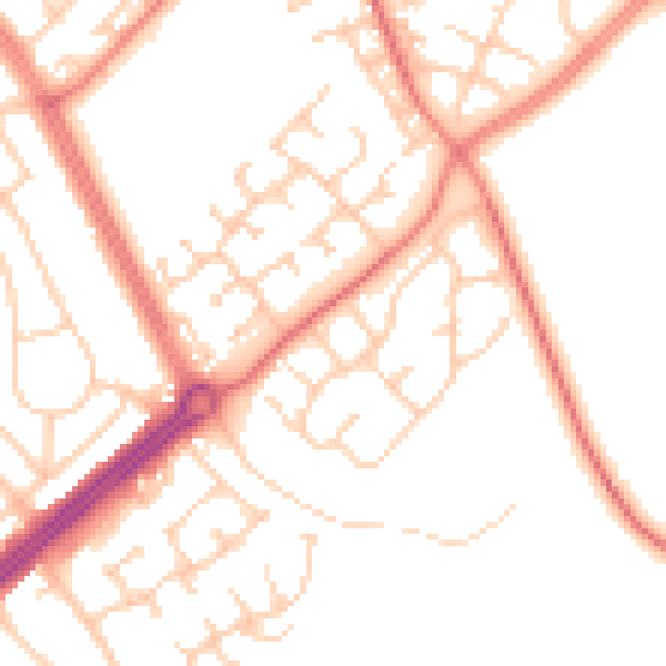 Daytime road noise heatmap for L12 0HH