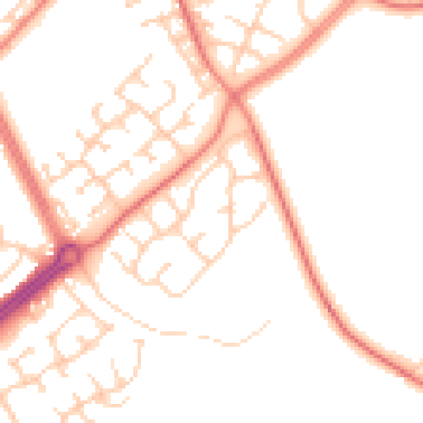 Daytime road noise heatmap for L12 0HT