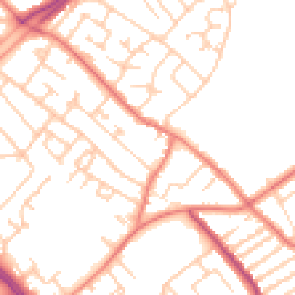 Daytime road noise heatmap for L12 5LX