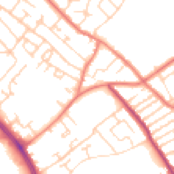 Daytime road noise heatmap for L12 7HT
