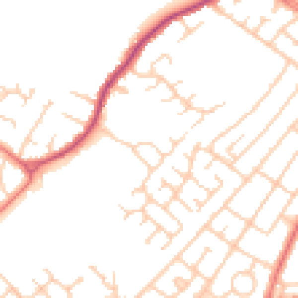 Daytime road noise heatmap for L12 9JS